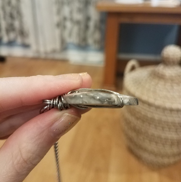 Picasso Jasper Heart Toggle Necklace - Picture 5 of 8